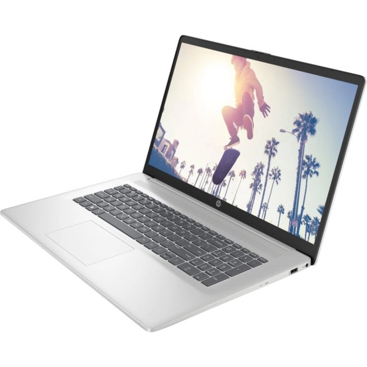 Ноутбук HP 17-cp2161ng Ryzen 5 7520U 8Gb SSD512Gb AMD Radeon 17.3 IPS FHD (1920x1080) Windows 11 silver WiFi BT Cam (9Q9K3EA)