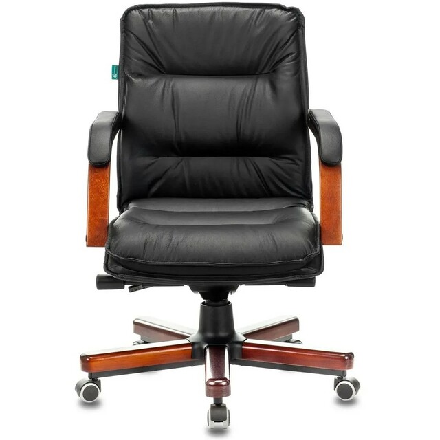 Кресло руководителя Бюрократ T-9927WALNUT-LOW, черный 