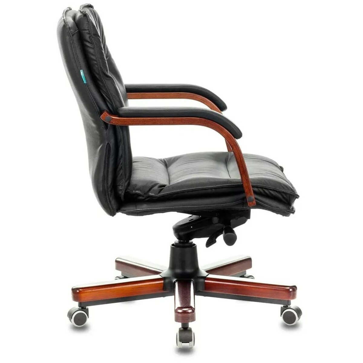 Кресло руководителя Бюрократ T-9927WALNUT-LOW, черный 