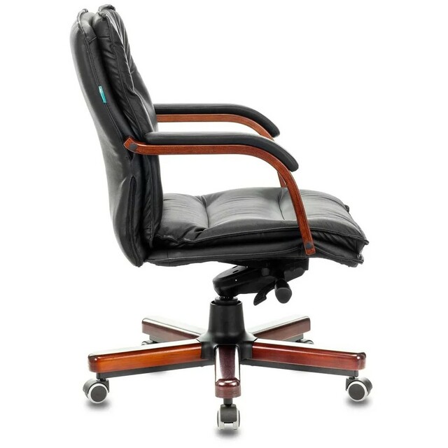 Кресло руководителя Бюрократ T-9927WALNUT-LOW, черный 