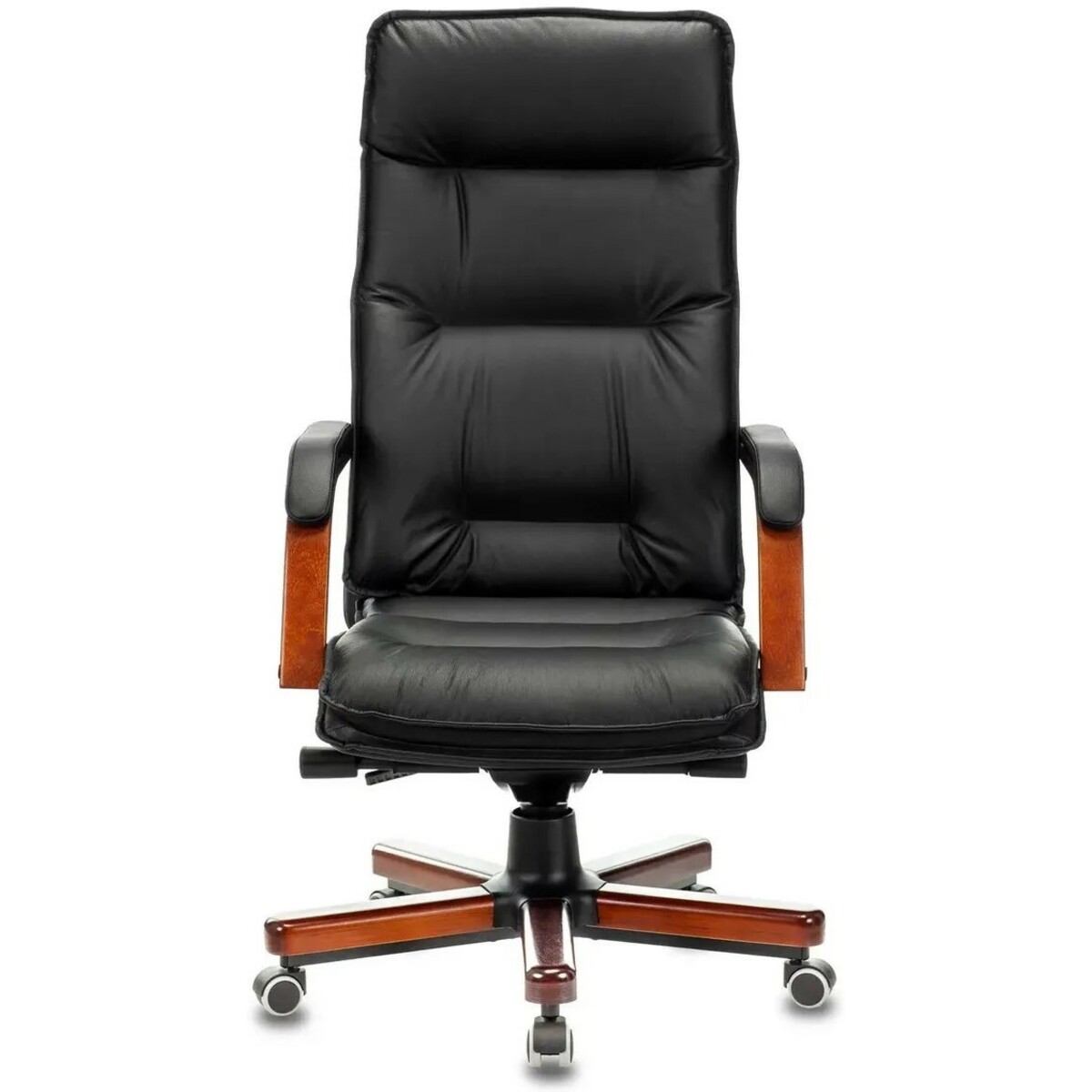 Кресло руководителя Бюрократ T-9927WALNUT, черный
