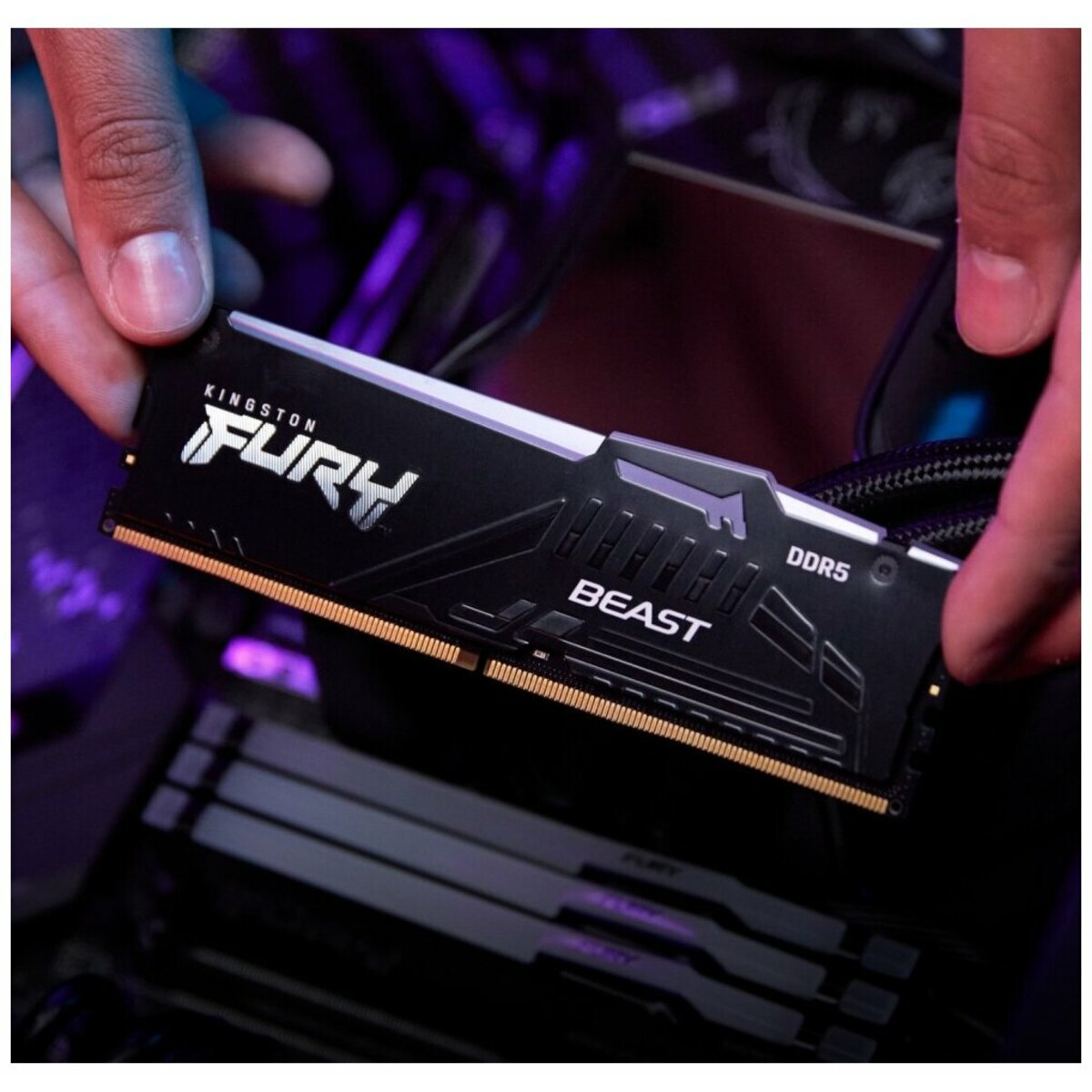 Оперативная память Kingston FURY Beast RGB (16 ГБ x 2 шт.) DDR5 5200 МГц DIMM CL40 KF552C40BBAK2-32