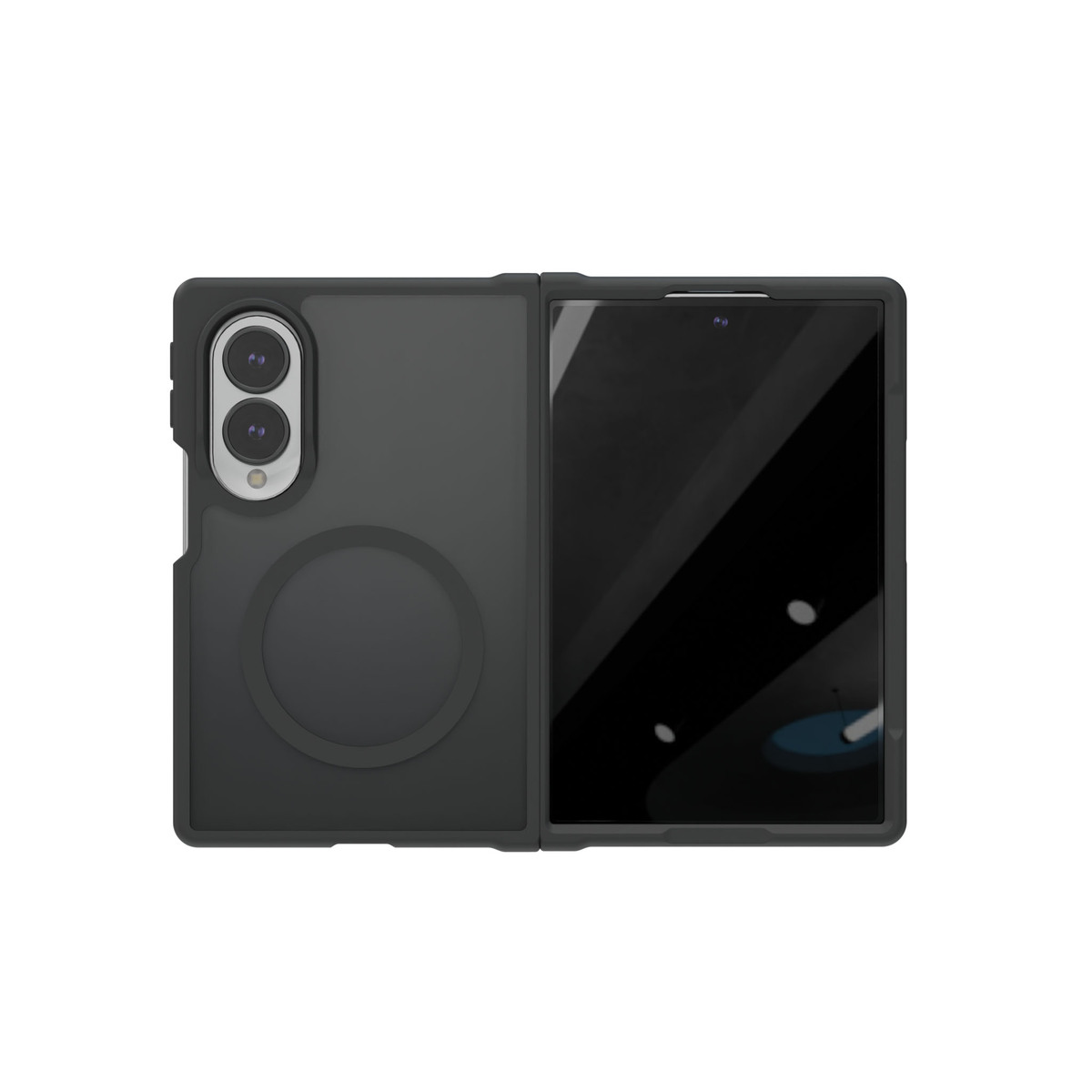 Чехол-накладка VLP Moon Сase MagSafe для Samsung Galaxy Z Fold 8, графитовый