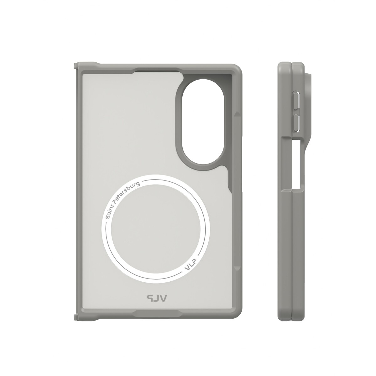 Чехол-накладка VLP Moon Сase MagSafe для Samsung Galaxy Z Fold 8, графитовый