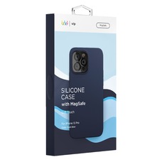 Чехол-накладка VLP Silicone Case with MagSafe для смартфона Apple iPhone 13 Pro (Цвет: Dark Blue)