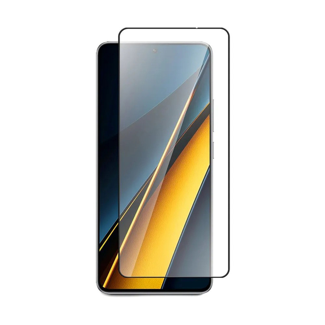 Защитное стекло Borasco Full Glue для смартфона Xiaomi Poco X6 Pro, черный