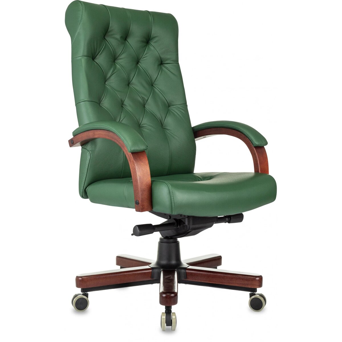 Кресло руководителя Бюрократ T-9928Walnut (Цвет: Green)