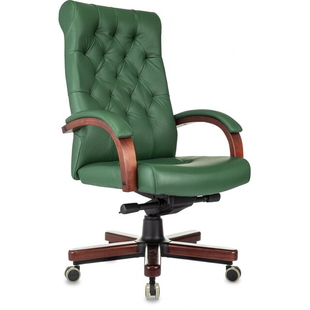 Кресло руководителя Бюрократ T-9928Walnut (Цвет: Green)