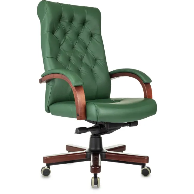Кресло руководителя Бюрократ T-9928Walnut (Цвет: Green)