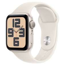 Умные часы Apple Watch SE (2024) 40mm Aluminum Case with Sport Band S/M (Цвет: Starlight)