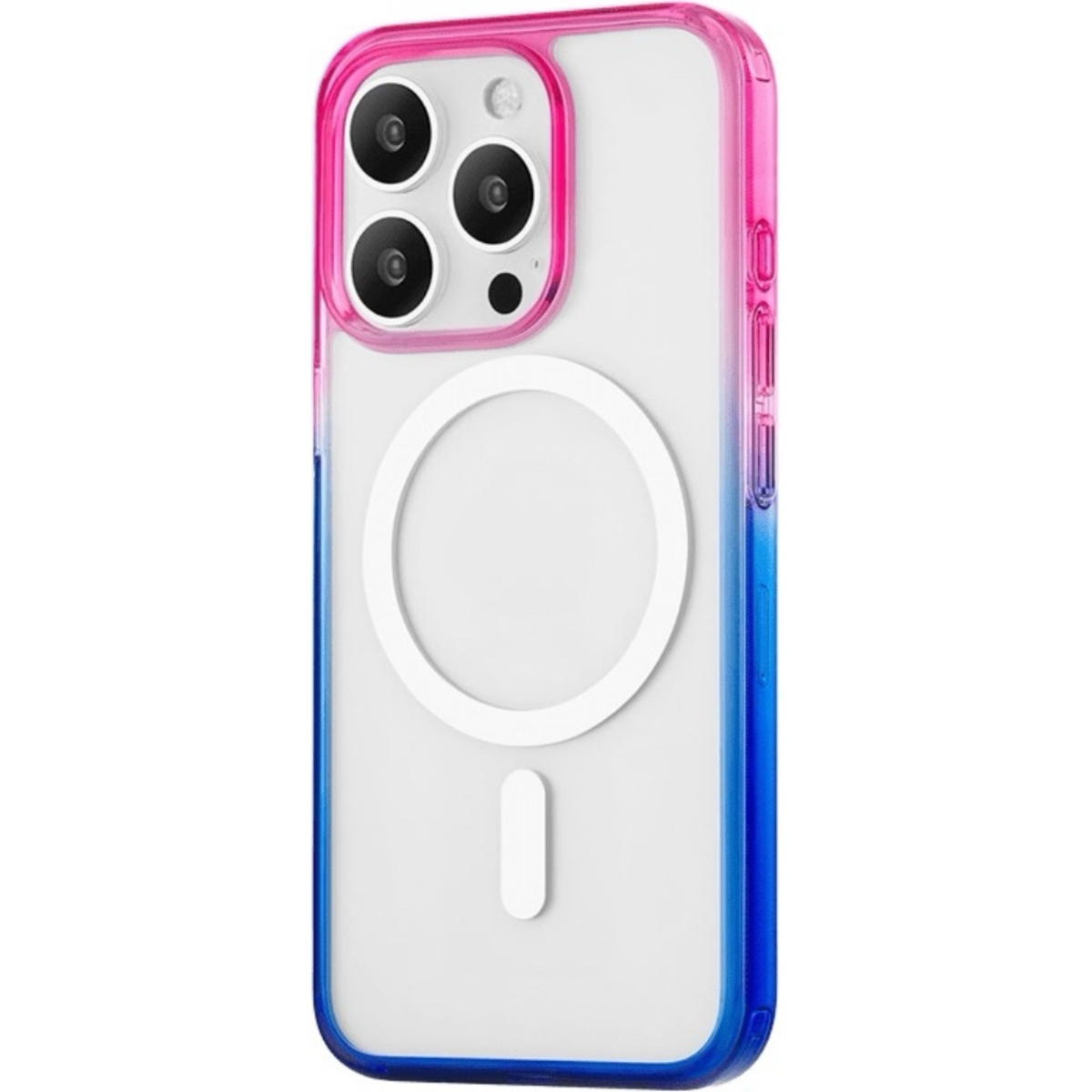 Чехол-накладка uBear Fusion Mag Case для смартфона Apple iPhone 16 Pro (Цвет: Blue / Pink)