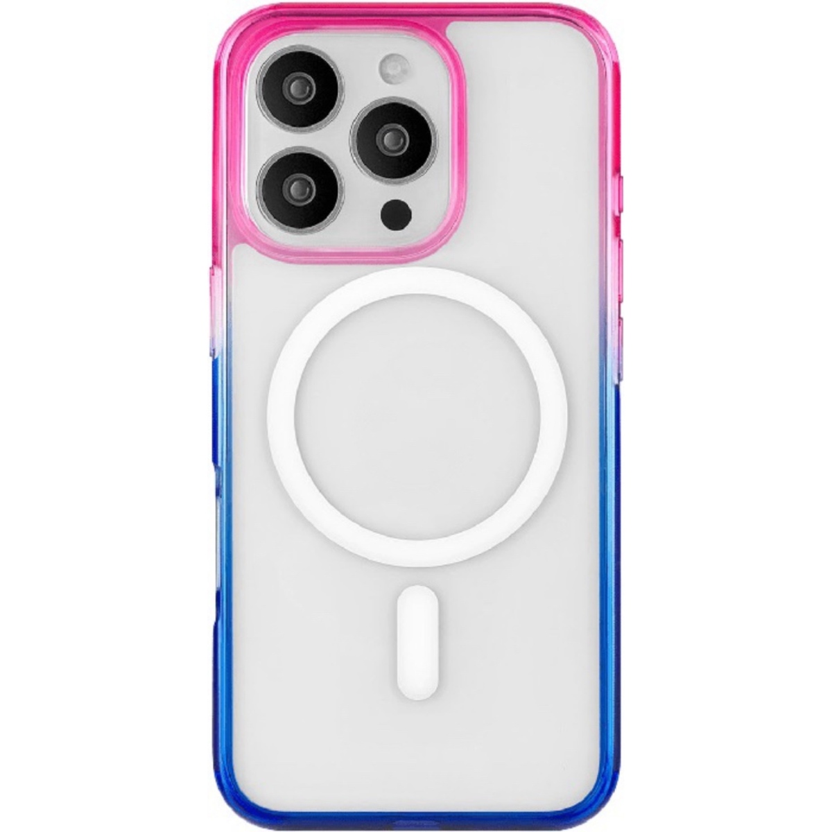 Чехол-накладка uBear Fusion Mag Case для смартфона Apple iPhone 16 Pro (Цвет: Blue / Pink)