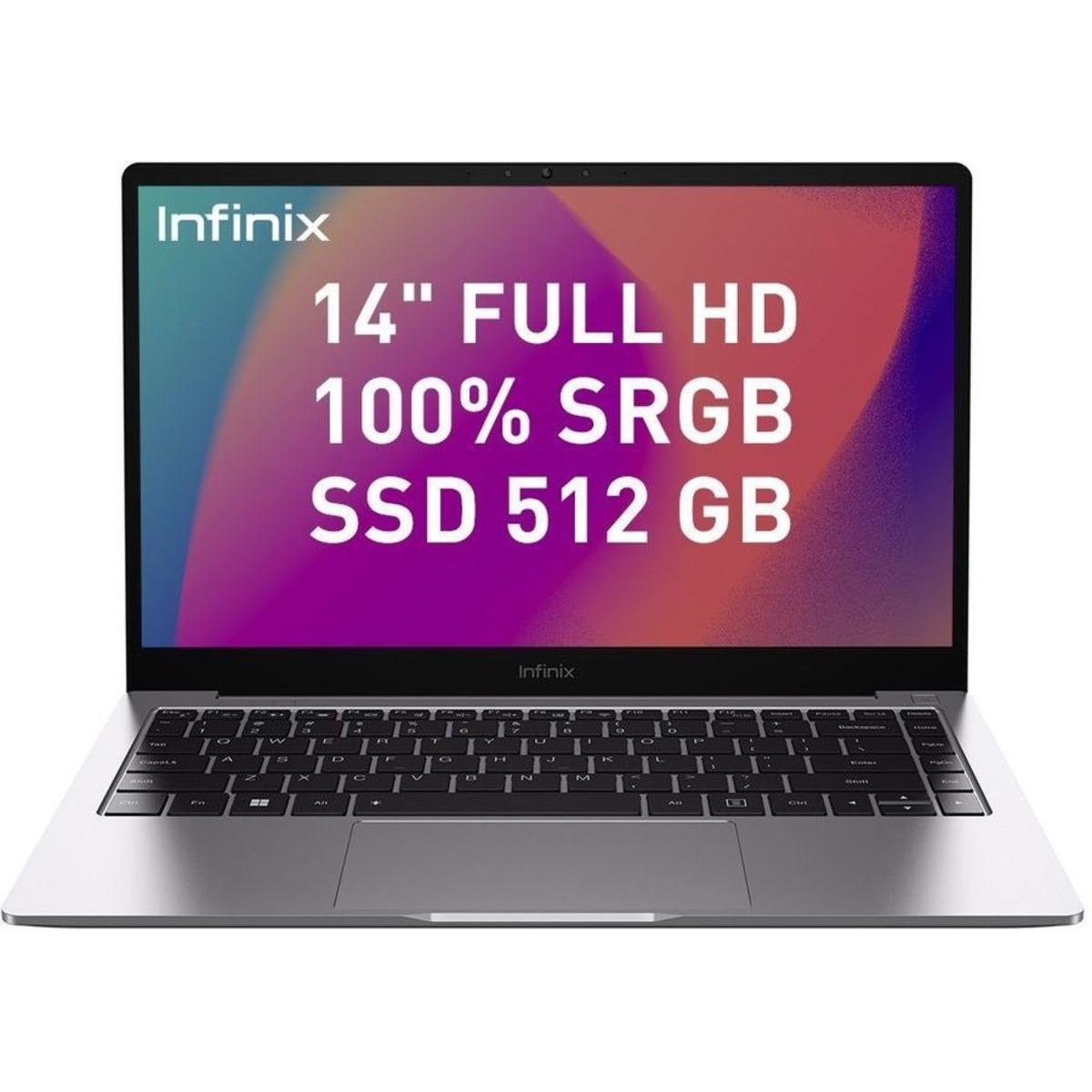 Ноутбук Infinix Inbook X2 Core i7 1065G7 8Gb SSD512Gb Intel Iris Plus graphics 14 IPS FHD (1920x1080) Windows 11 Home grey WiFi BT Cam (T097808)