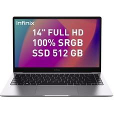 Ноутбук Infinix Inbook X2 Core i7 1065G7 8Gb SSD512Gb Intel Iris Plus graphics 14 IPS FHD (1920x1080) Windows 11 Home grey WiFi BT Cam (T097808)