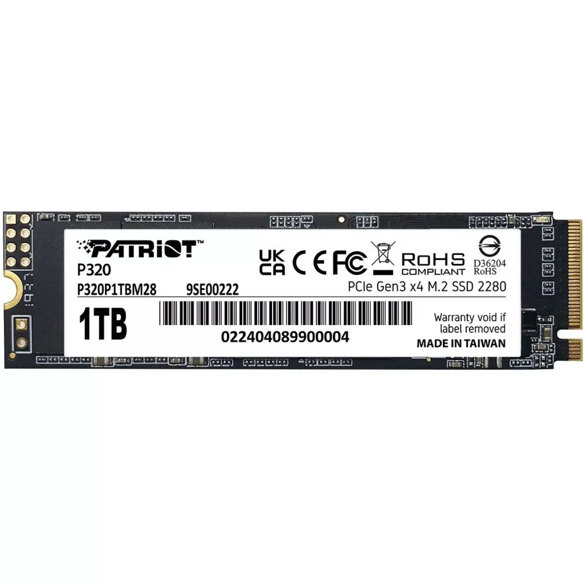 Накопитель SSD Patriot PCIe 3.0 x4 1TB P320P1TBM28