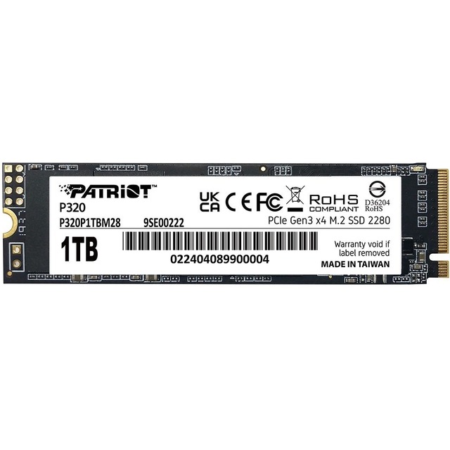 Накопитель SSD Patriot PCIe 3.0 x4 1TB P320P1TBM28