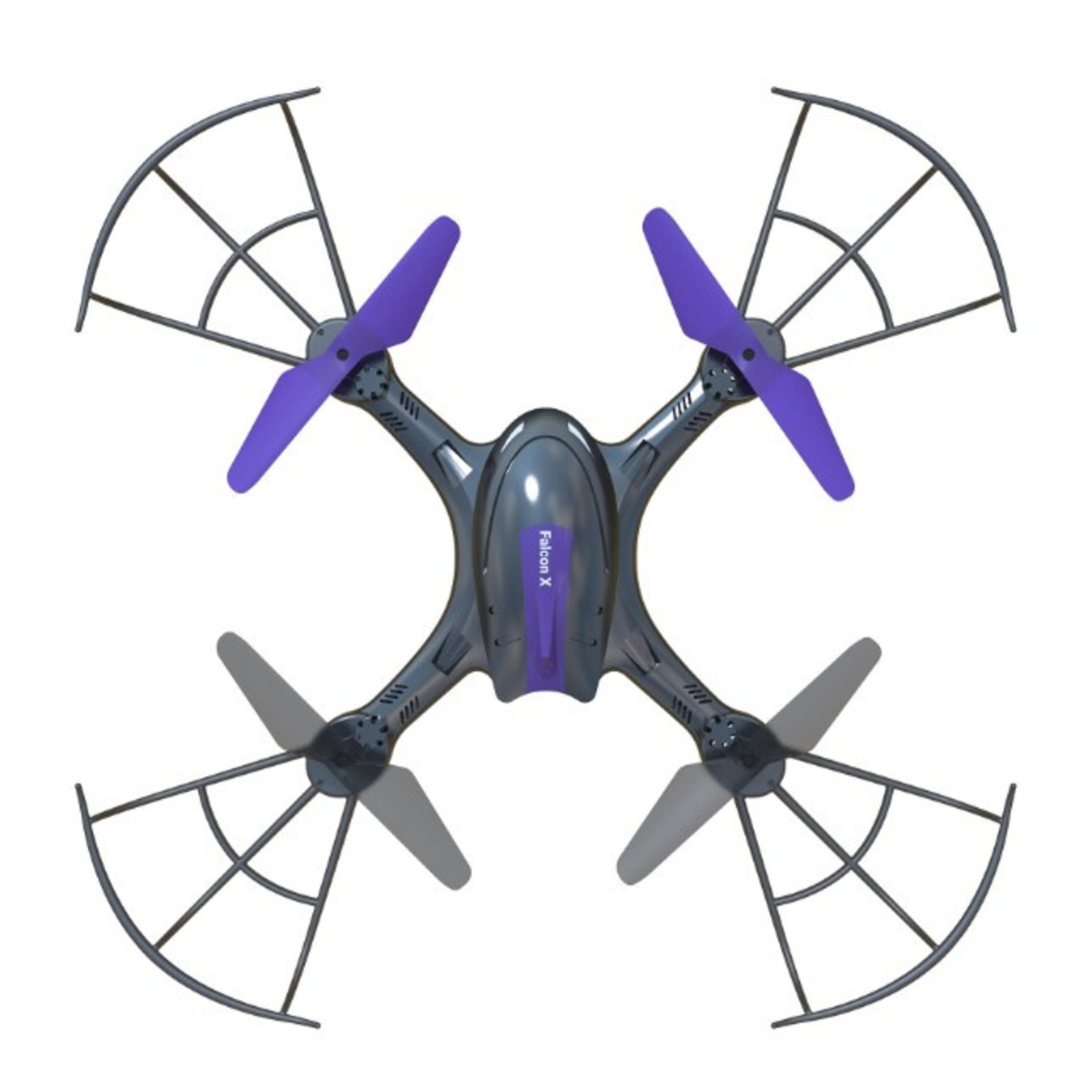 Квадрокоптер Hiper HQC-0003 Falcon X FPV 0.3Mpix VGA WiFi ПДУ (Цвет: Black/Purple)