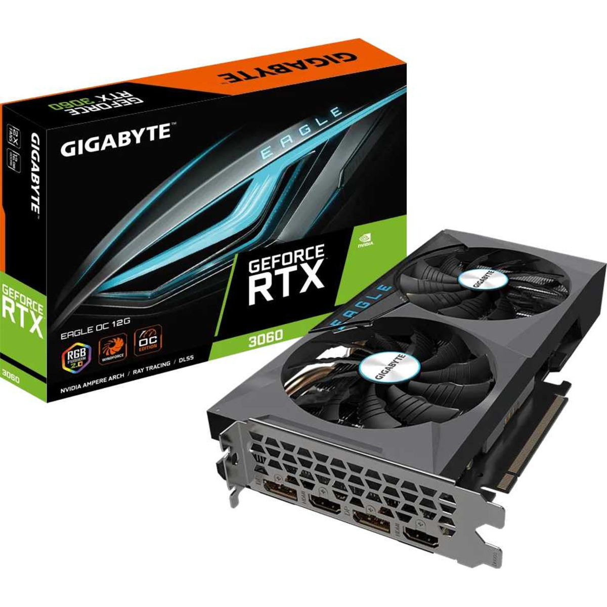 Видеокарта GIGABYTE GeForce RTX 3060 EAGLE OC 12G (GV-N3060EAGLE OC-12GD) (rev. 2.0)