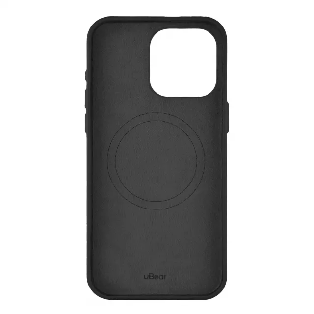 Чехол-накладка uBear Capital Leather Mag Case для смартфона Apple iPhone 15 Pro Max, черный