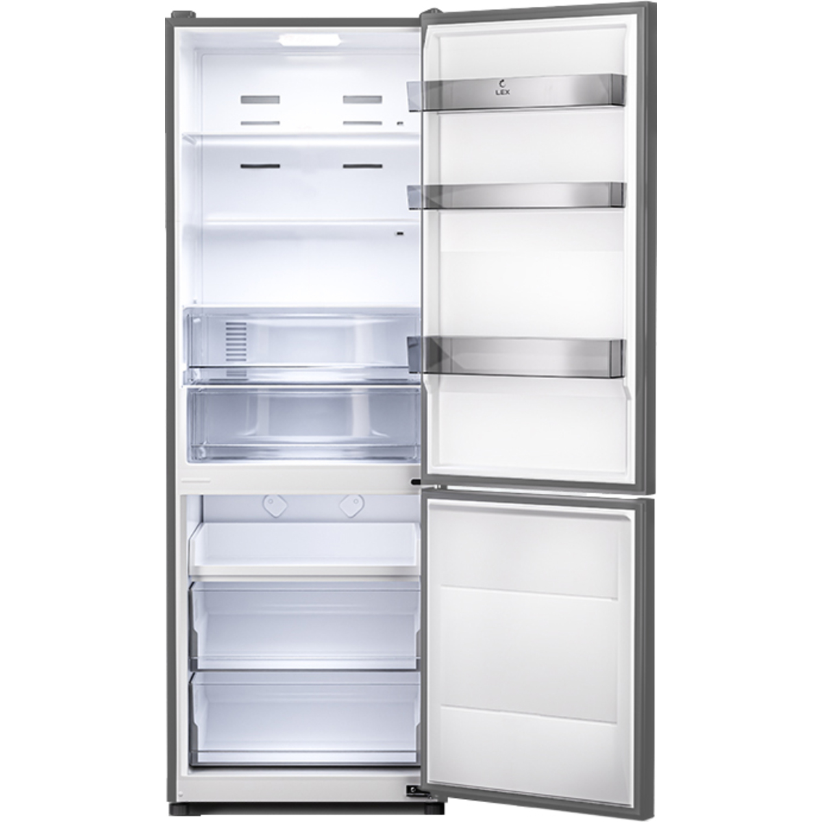 Холодильник Lex LKB185GrGIDMax Wind (Цвет: Gray Glass)