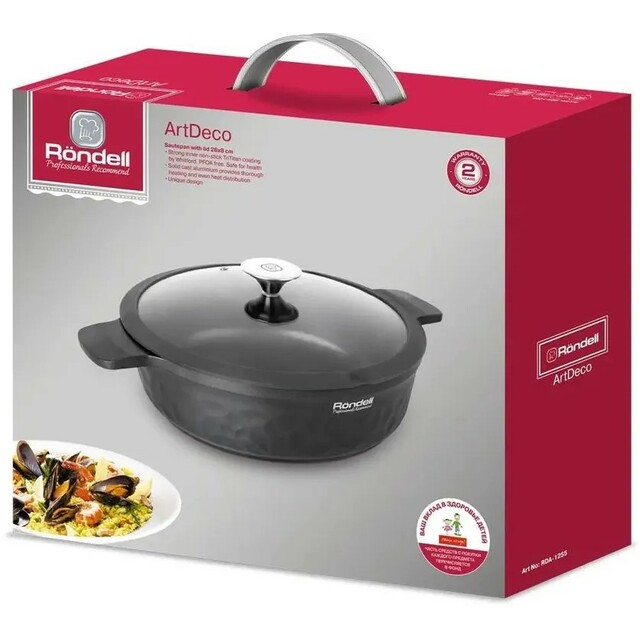 Сотейник Rondell ArtDeco RDA-1255, черный