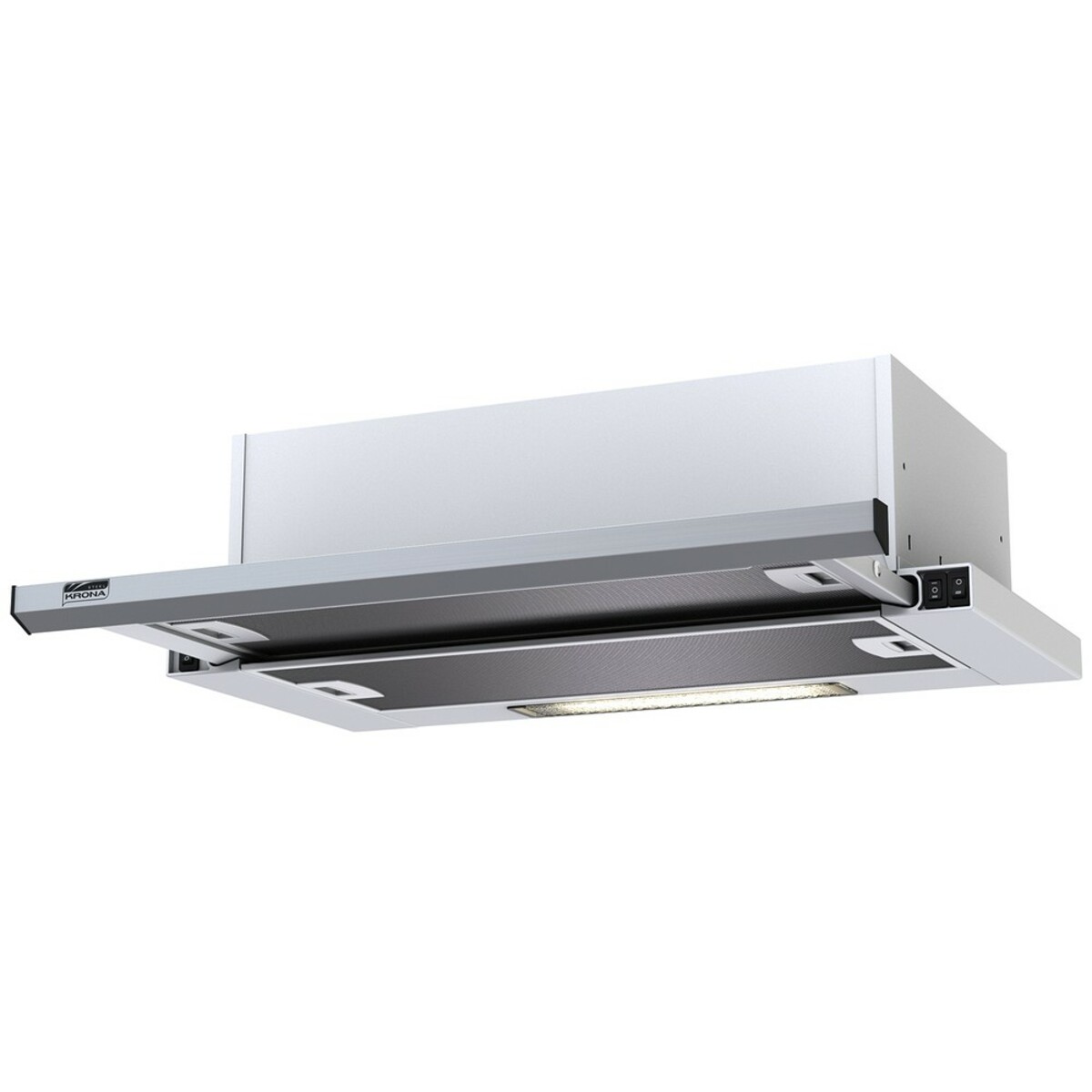 Вытяжка встраиваемая Kronasteel Kamilla slim 600 2M (Цвет: Inox / White)