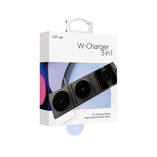 Беспроводное зарядное устройство VLP W-Charge 3in1 MagSafe для Samsung, черный