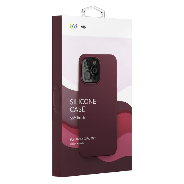 Чехол-накладка VLP Silicone Case для смартфона Apple iPhone 13 Pro Max (Цвет: Marsala)
