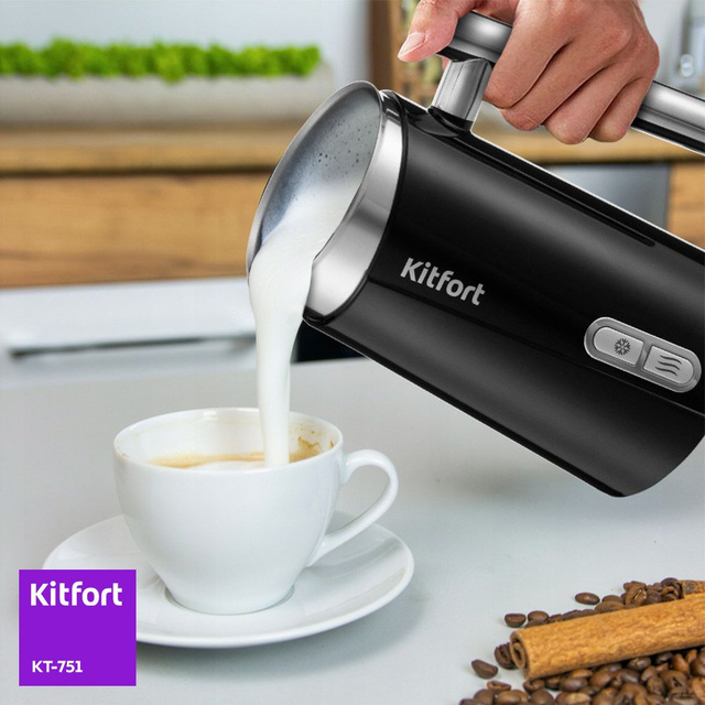 Вспениватель молока Kitfort КТ-751-1 (Цвет: Black)