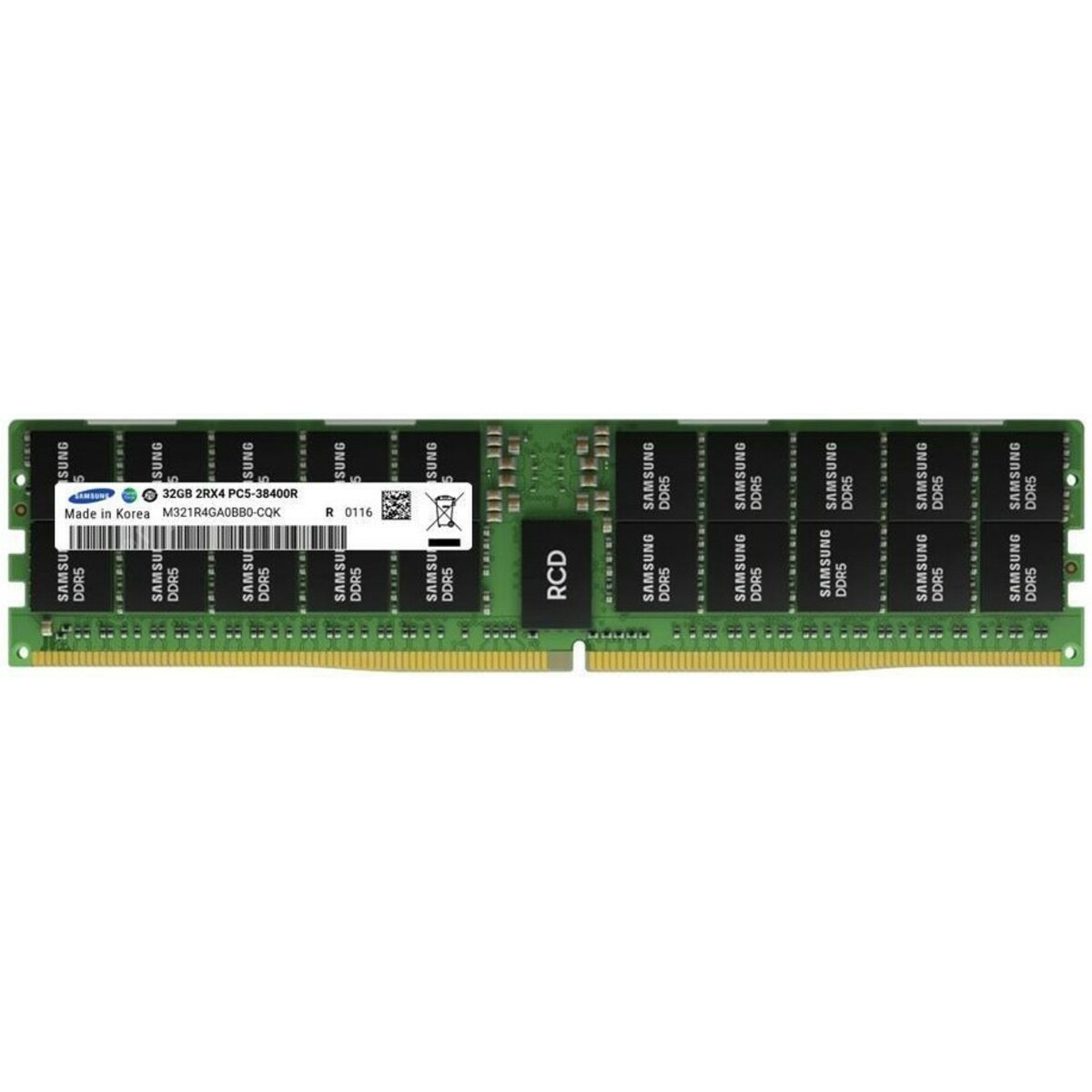 Память DDR5 32Gb 4800MHz Samsung M321R4GA0BB0-CQK RTL PC5-38400 CL40 DIMM 288-pin 1.1В single rank Ret