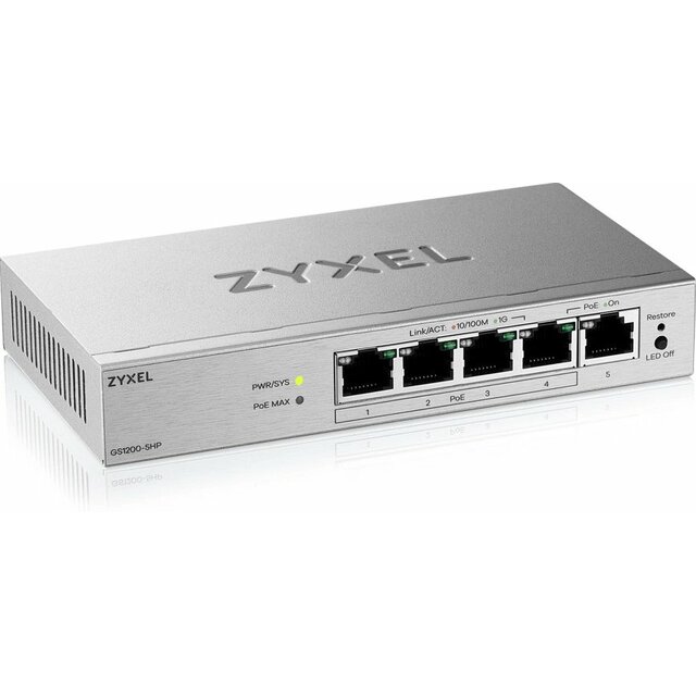 Коммутатор Zyxel GS1200-5HPV3-EU0101F Коммутатор Zyxel GS1200-5HPV3-EU0101F