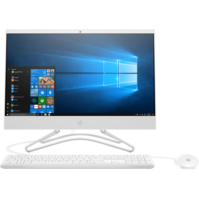 Моноблок HP 22-c0007ur 21.5 Full HD A6 9225 (2.6) / 8Gb / 1Tb 7.2k / R4 / CR / Windows 10 / GbitEth / WiFi / BT / 65W / клавиатура / мышь / Cam / белый 1920x1080