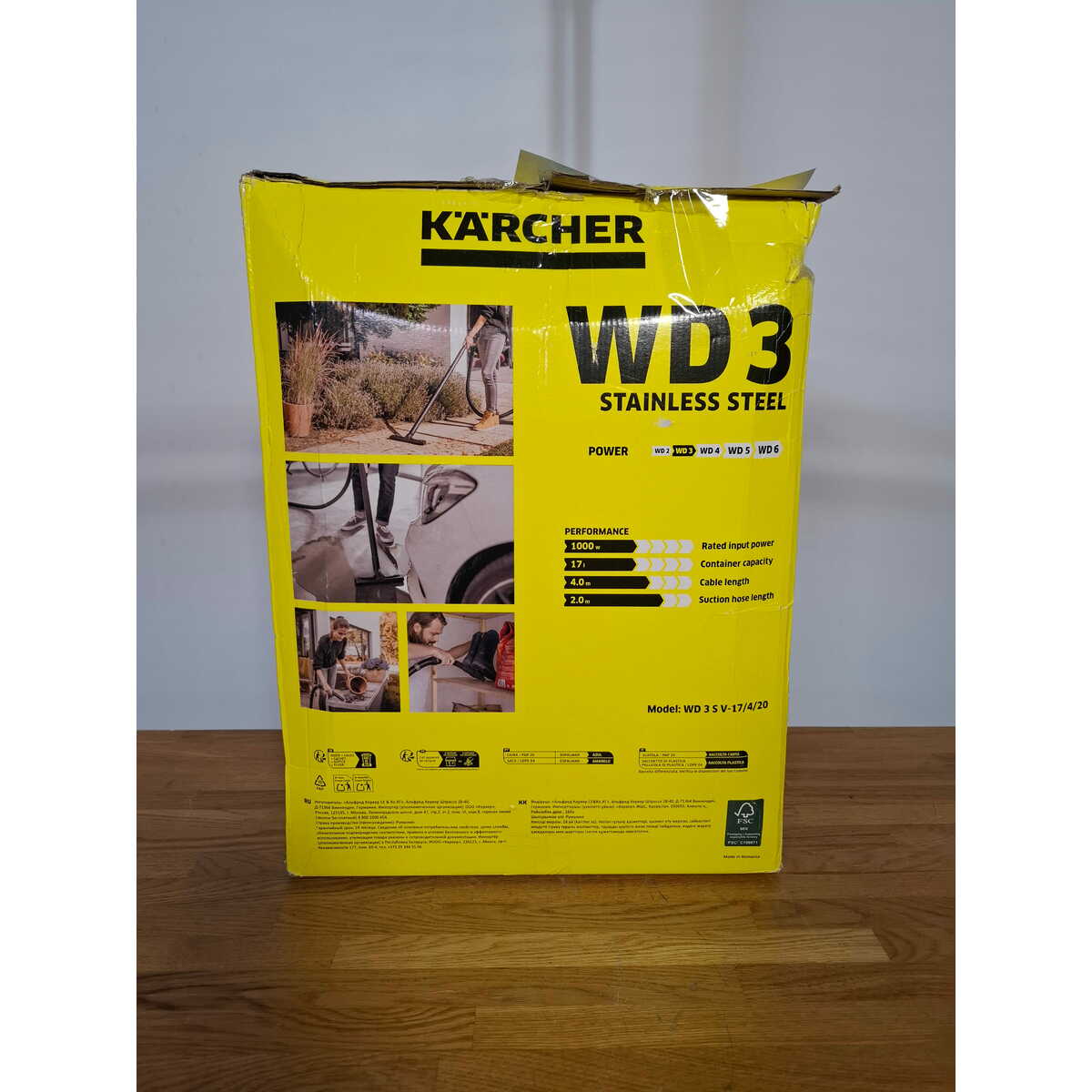Строительный пылесос Karcher WD 3 S V-17/4/20 (Цвет: Yellow)