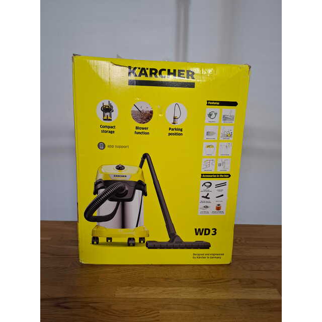 Строительный пылесос Karcher WD 3 S V-17 / 4 / 20 (Цвет: Yellow)