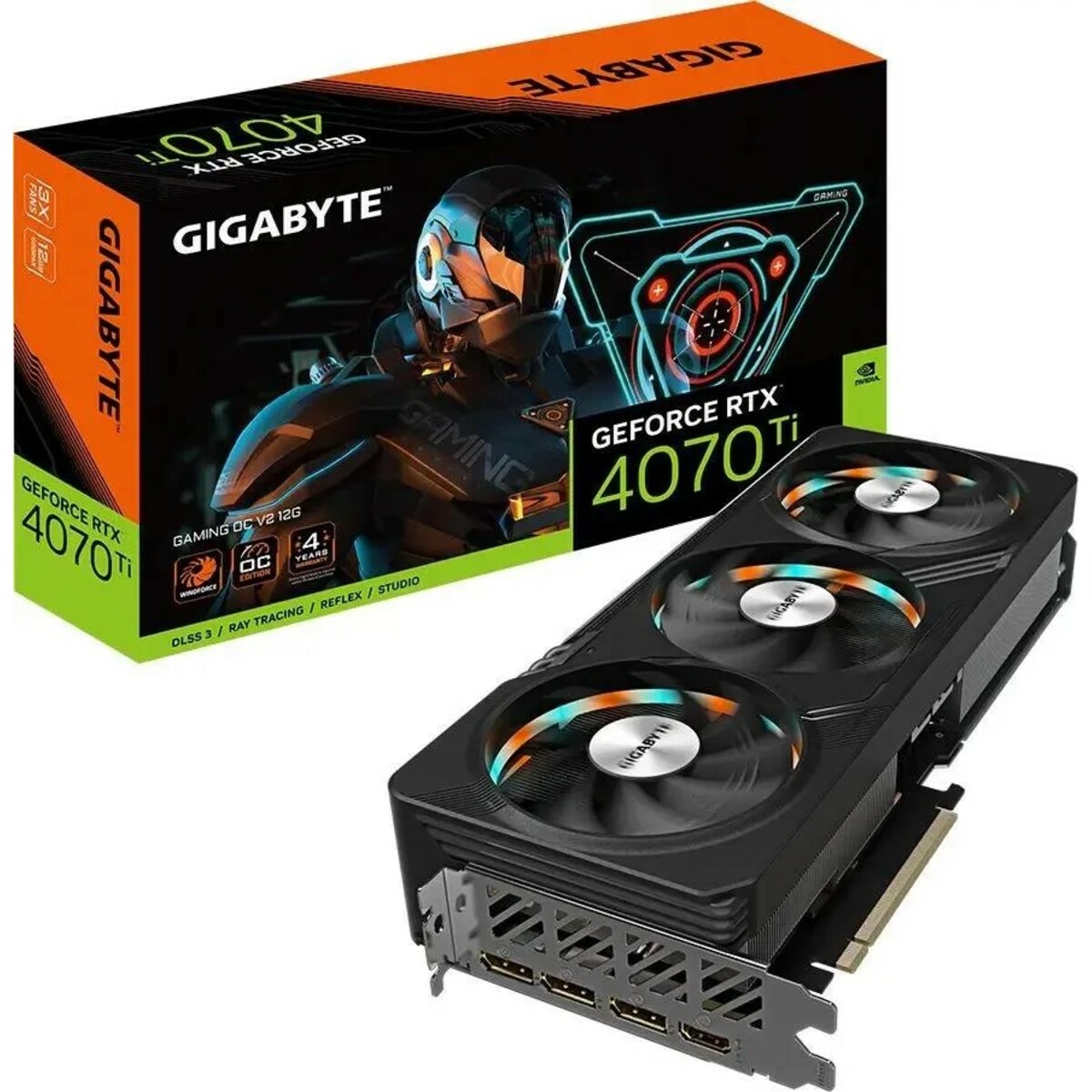 Видеокарта Gigabyte GeForce RTX 4070TI 12Gb (GV-N407TGAMING OCV2-12GD)