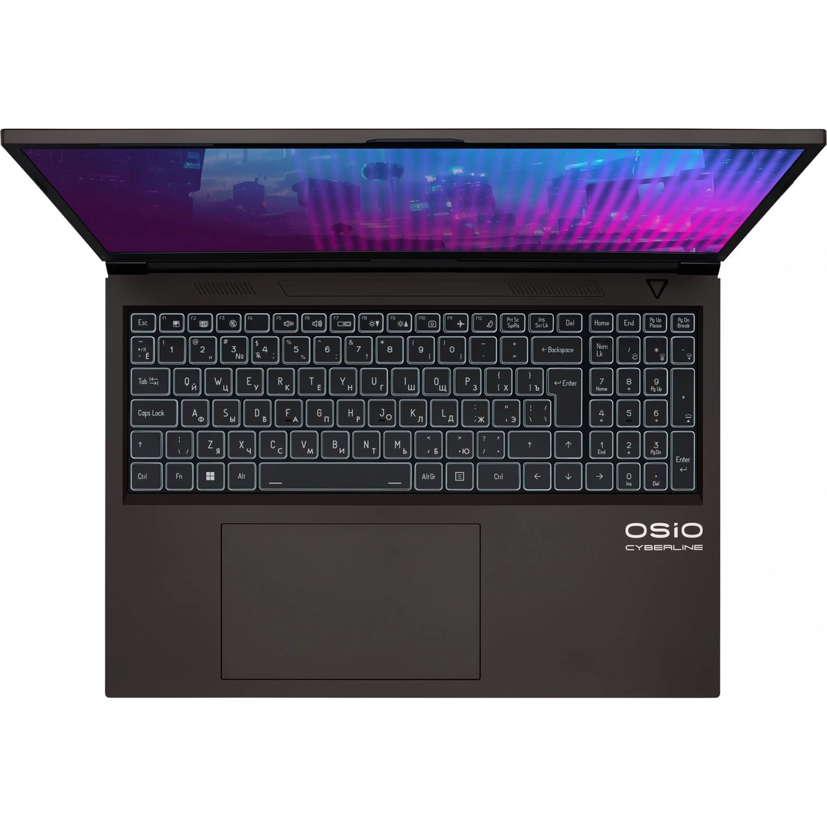 Ноутбук Osio CyberLine C160i-001 (Core i5 12600H 16Gb SSD512Gb NVIDIA GeForce RTX 3050 6Gb 16 IPS WUXGA (1920x1200) noOS brown WiFi BT Cam)