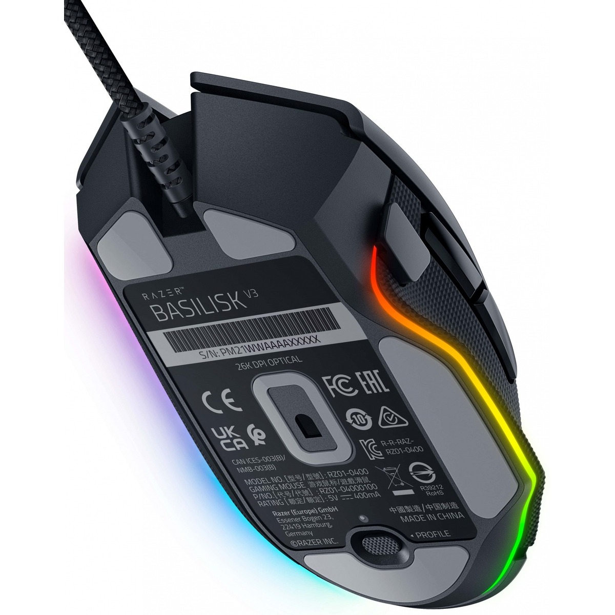 Мышь Razer Basilisk V3, черный