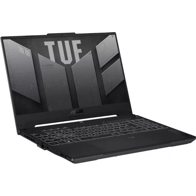 Ноутбук Asus TUF Gaming A15 FA507UV-LP027 Ryzen 9 8945H 16Gb SSD512Gb NVIDIA GeForce RTX4060 8Gb 15.6 IPS FHD (1920x1080) noOS grey WiFi BT Cam 