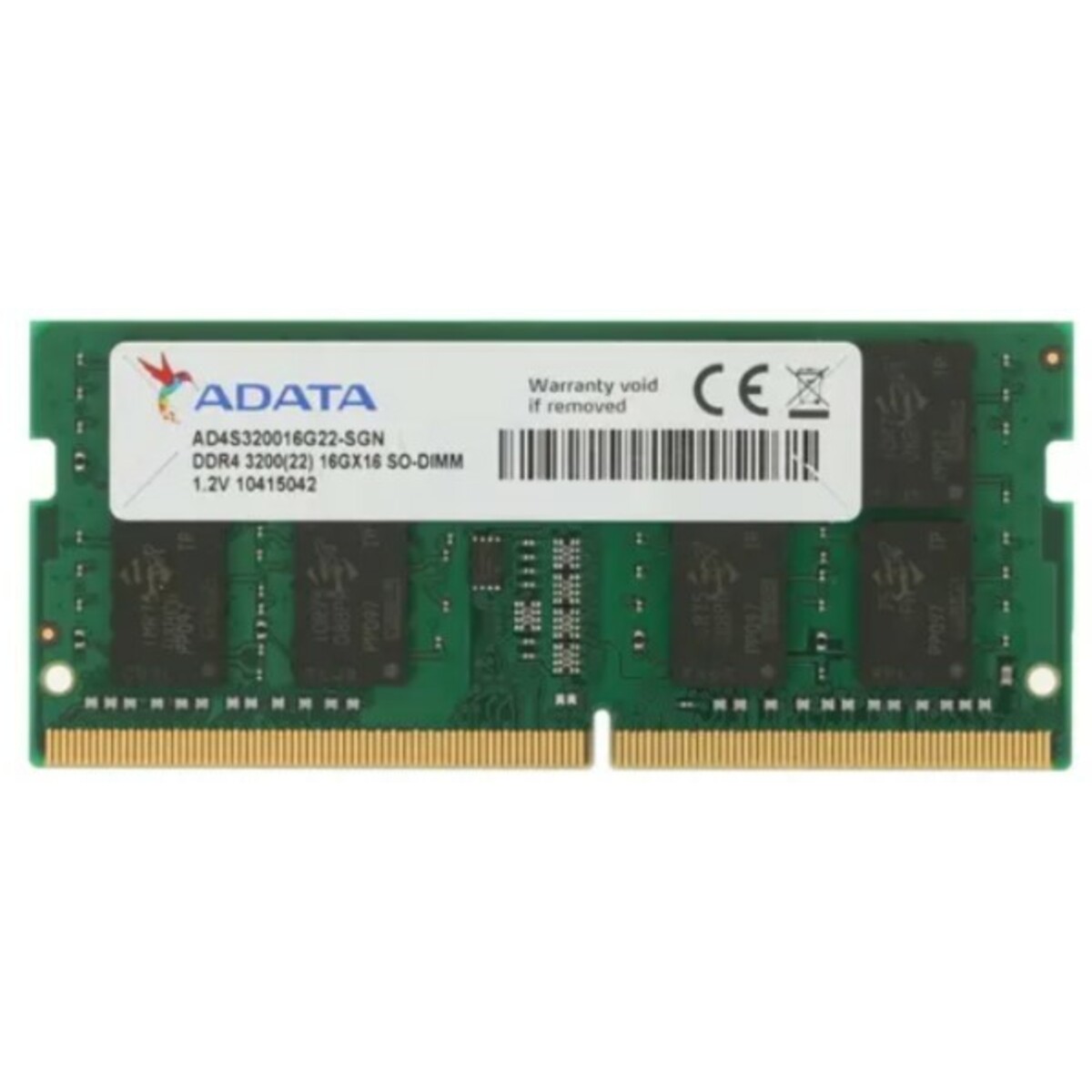 Память DDR4 16Gb 3200MHz A-Data AD4S320016G22-SGN