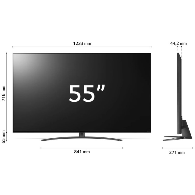 Телевизор LG 55  55NANO826QB.ARUB, черный