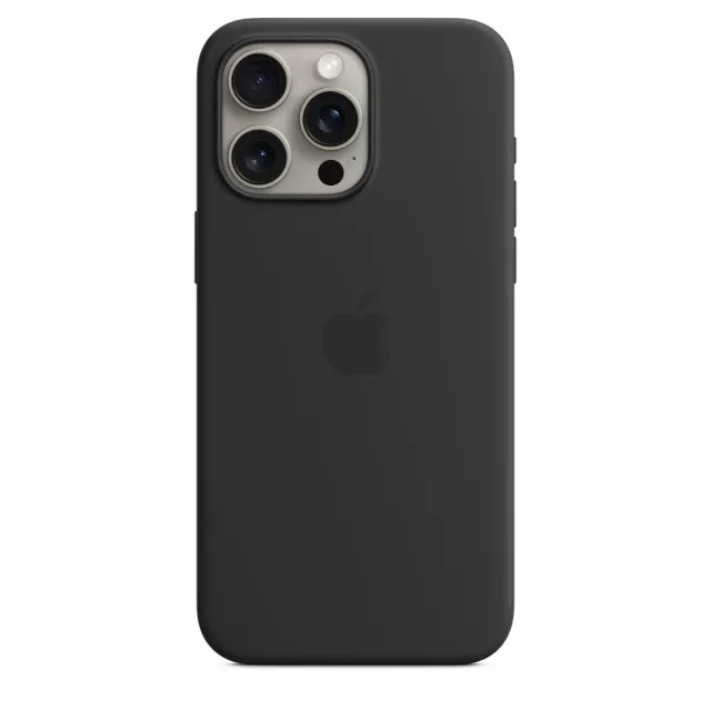 Чехол-накладка Apple Silicone Case with MagSafe для смартфона Apple iPhone 15 Pro Max (Цвет: Black)