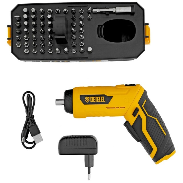 Отвертка аккумуляторная Denzel CSH-3.6 (Цвет: Yellow/Black)