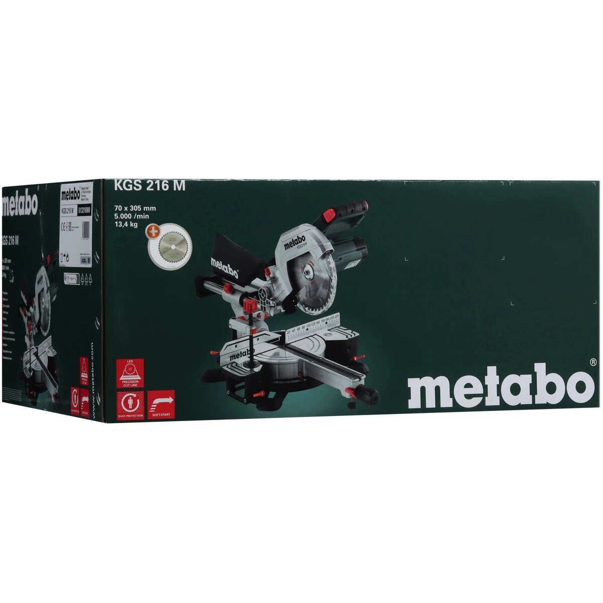 Торцовочная пила Metabo KGS 216 M Set (Цвет: Green)