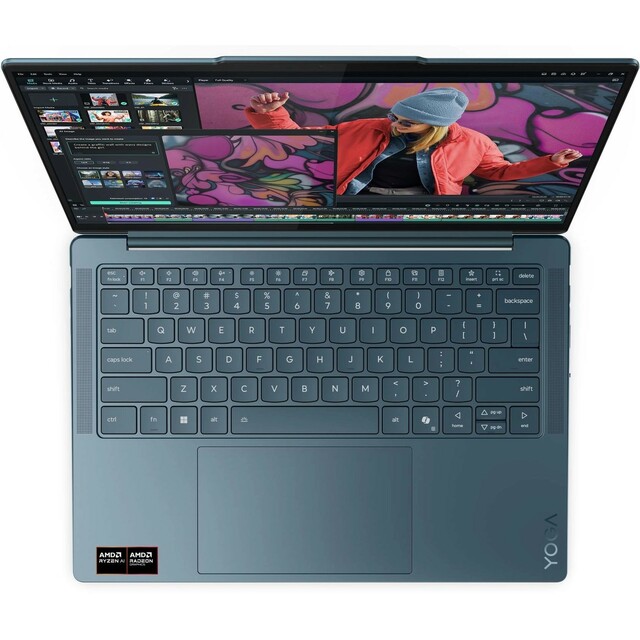 Ноутбук Lenovo Yoga Slim7 14AKP10 (Ryzen AI 5 340 2Ghz/16Gb LPDDR5x/SSD1Tb/AMD Radeon 840M/14 /Windows 11 Home/turquoise) (83JY0009RK)