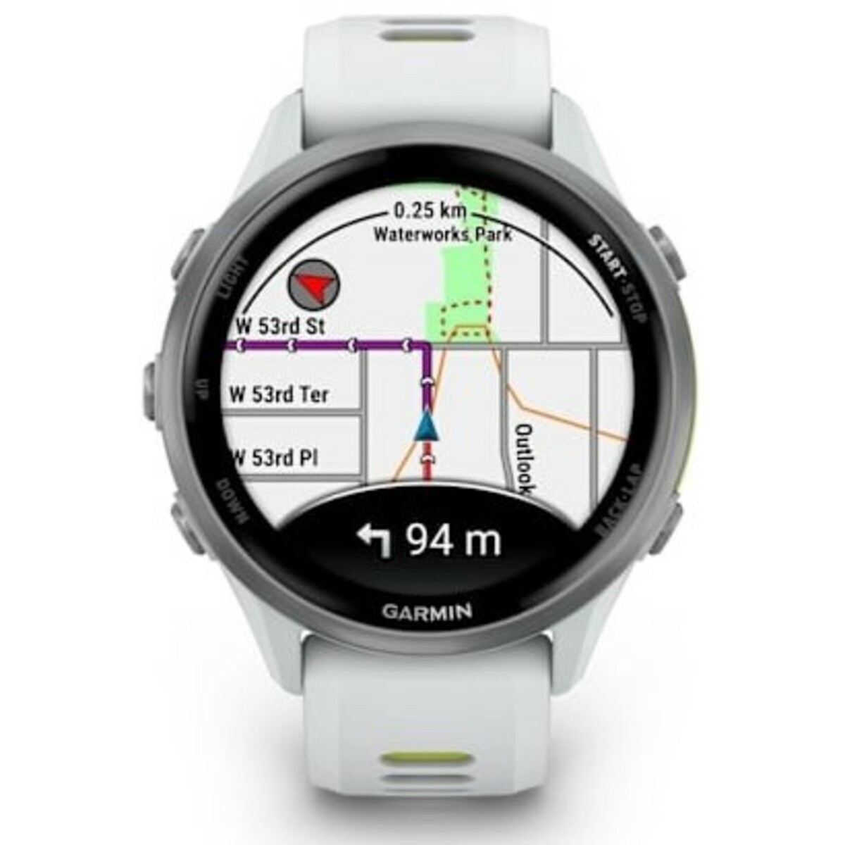 Умные часы Garmin Forerunner 970 47mm (Цвет: Whitestone / Translucent Amp Yellow) (010-02969-61)