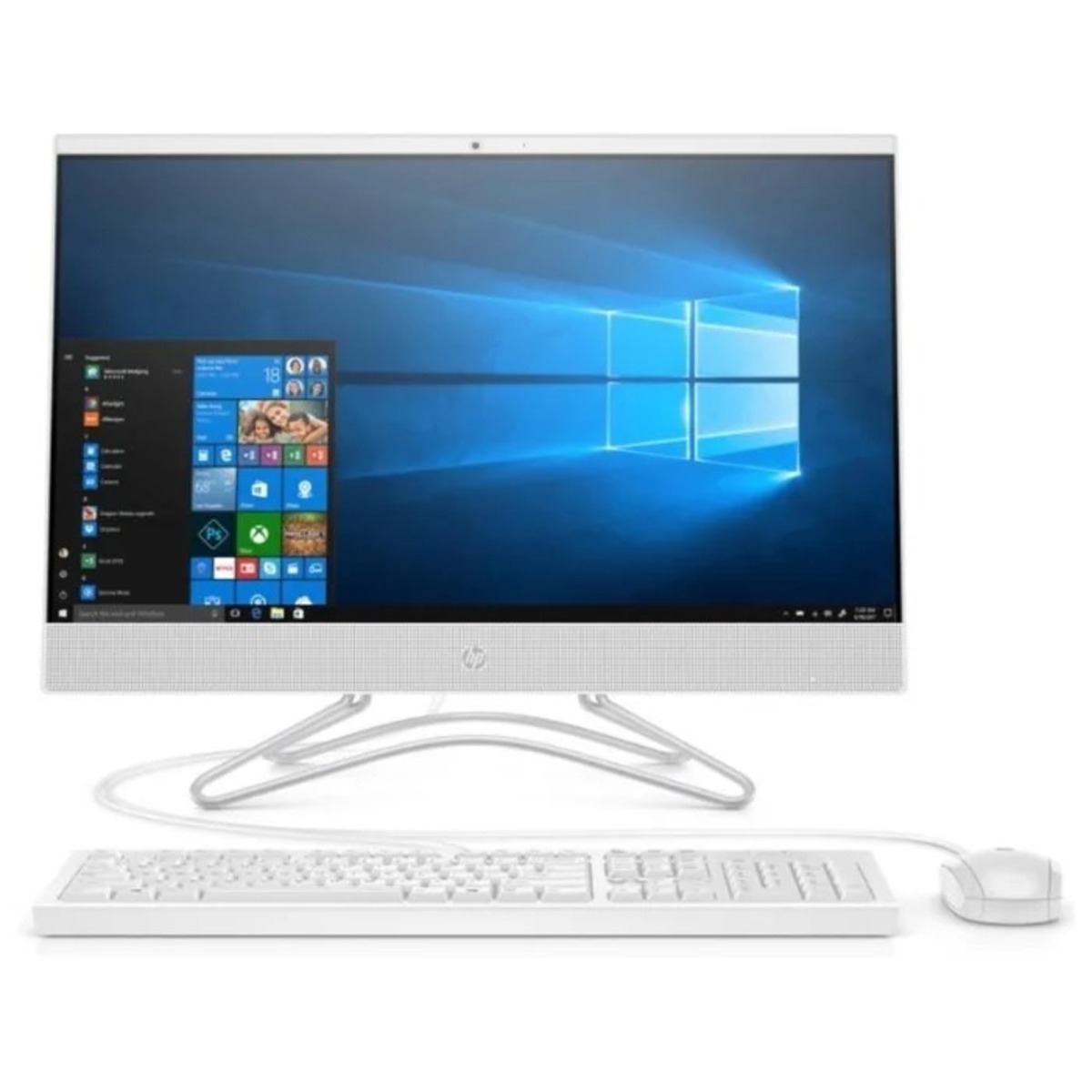 Моноблок HP 205 G4 21.5 Full HD Ath 3050U (2.3) / 8Gb / SSD256Gb / RGr / DVDRW / CR / Windows 10 Professional 64 / GbitEth / WiFi / BT / 65W / клавиатура / мышь / Cam / белый 1920x1080