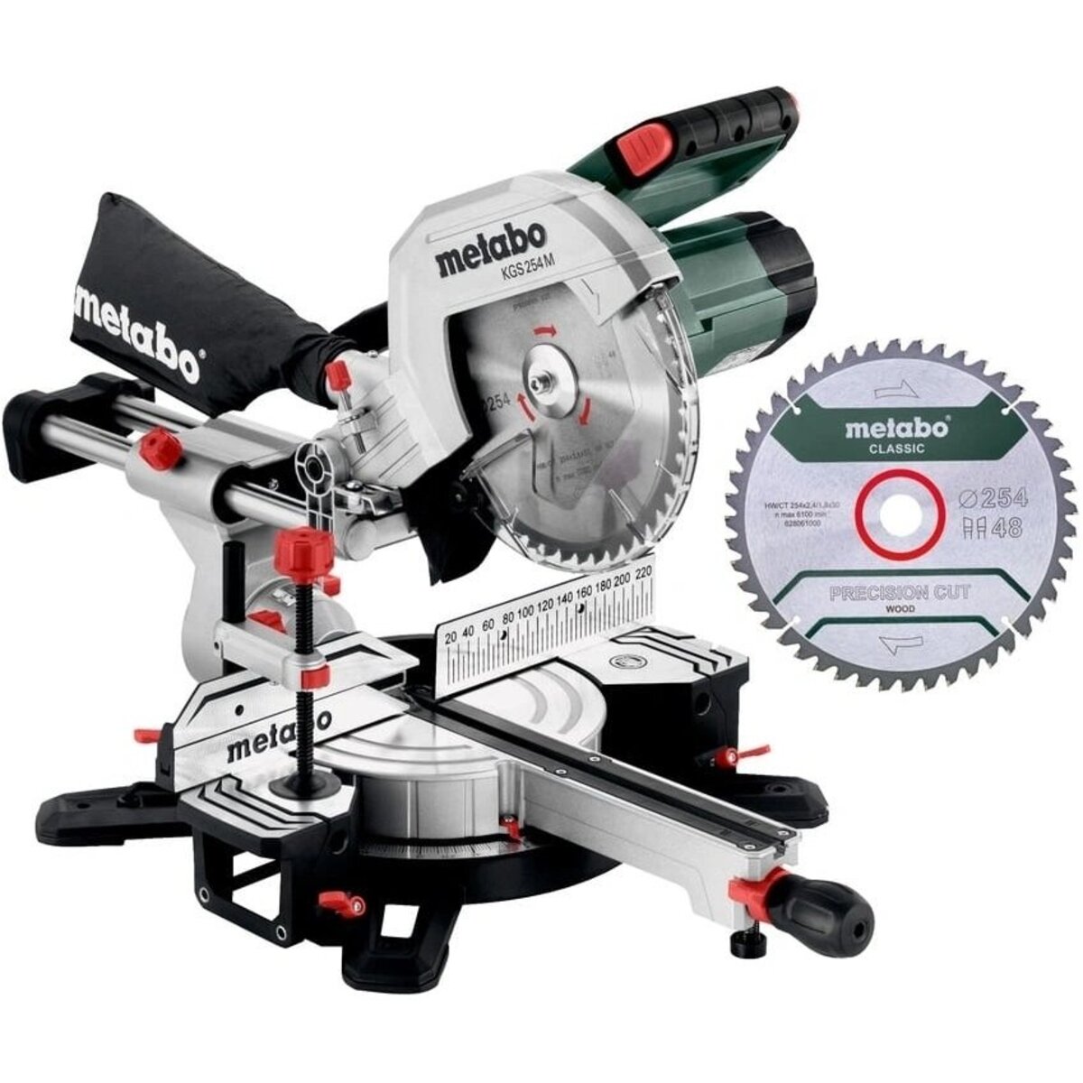 Торцовочная пила Metabo KGS 254 M set (Цвет: Green)