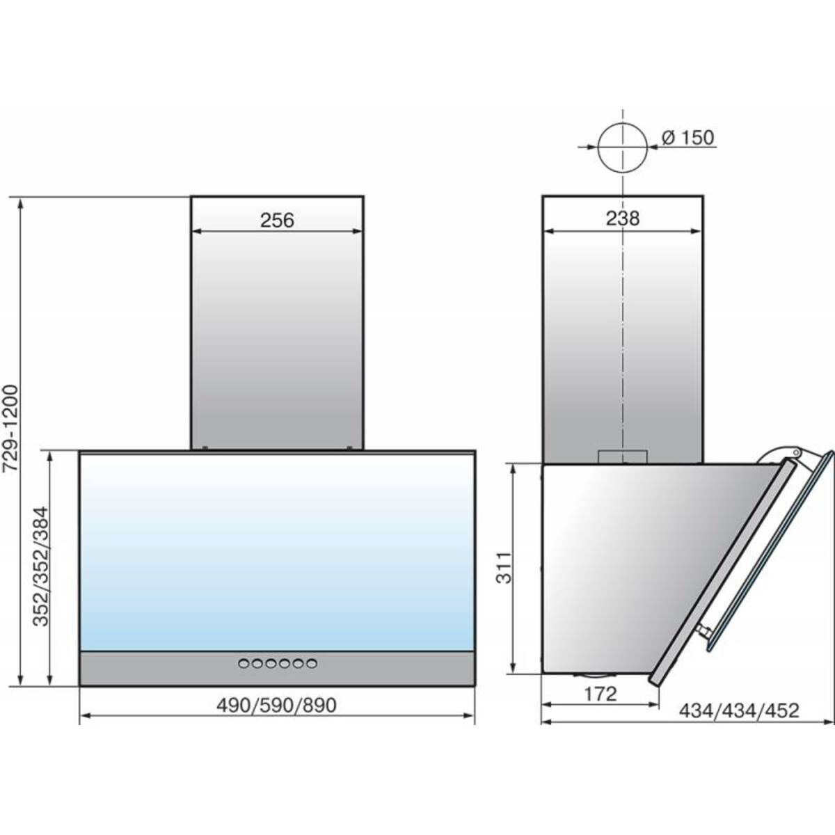 Вытяжка каминная Elikor Рубин S4 50П-700-Э4Д 1M (Цвет: Anthracite)