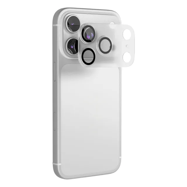 Стекло защитное VLP Lens Protector для камеры iPhone 18 Pro Max, с черной рамкой
