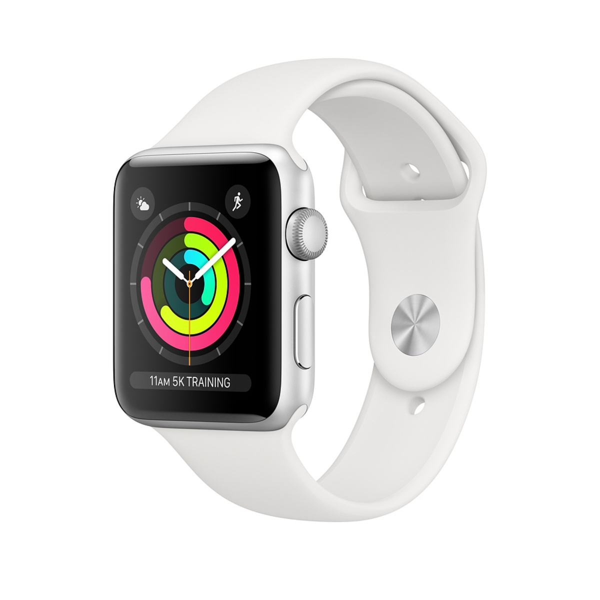 Умные часы Apple Watch Series 3 38mm Aluminum Case with Sport Band (Цвет: Silver/White)